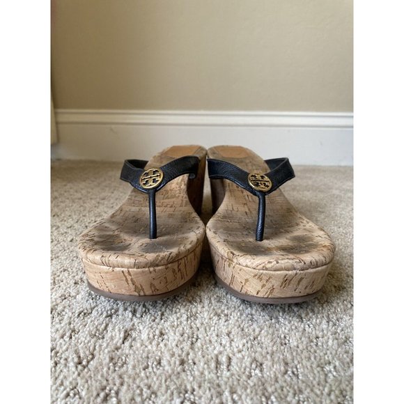 Tory Burch Suzy Cork Wedge Platform Sandals Size 9.5 - Picture 7 of 12